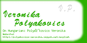 veronika polyakovics business card